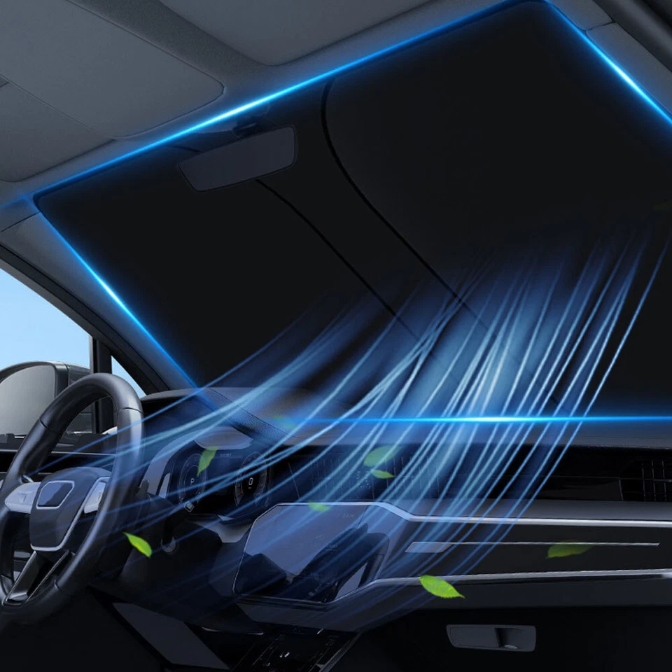 Car Windshield Sun Shade Cover Vehicle Front Window Sun Visor Protector Anti UV - Image 2 of 4