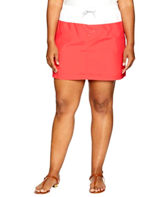 Columbia Womens Sandy River Plus Size Skort Red / White Size XXL 38 - 40' Waist