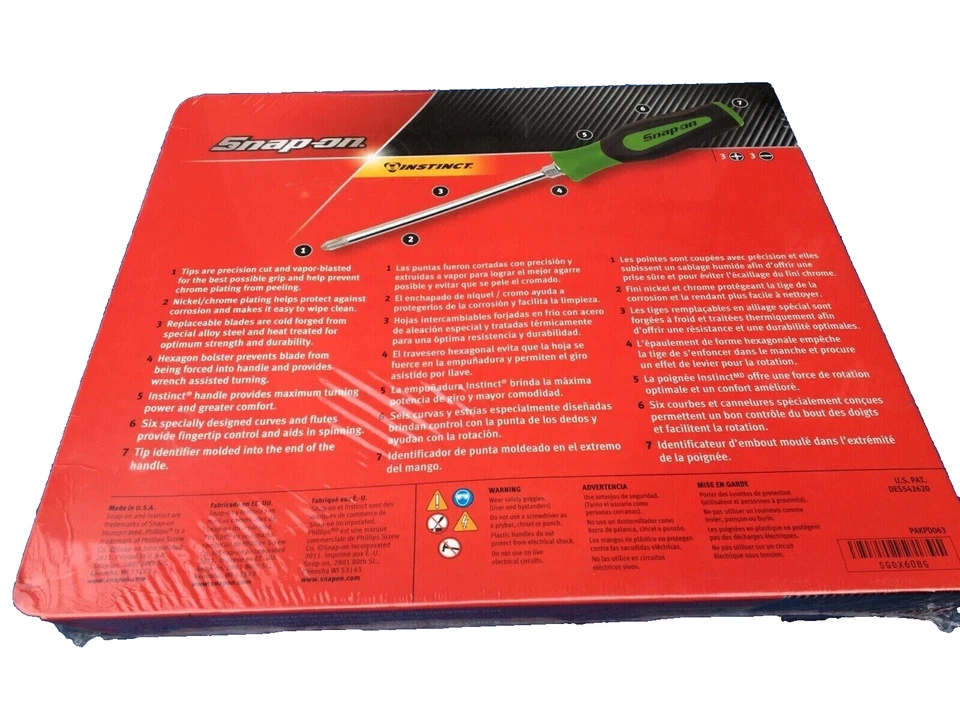 Juego de destornilladores combinados de agarre suave VERDE de 6 piezas SGDX60B G SGDX60B G NUEVO+ Foto 3 de 4