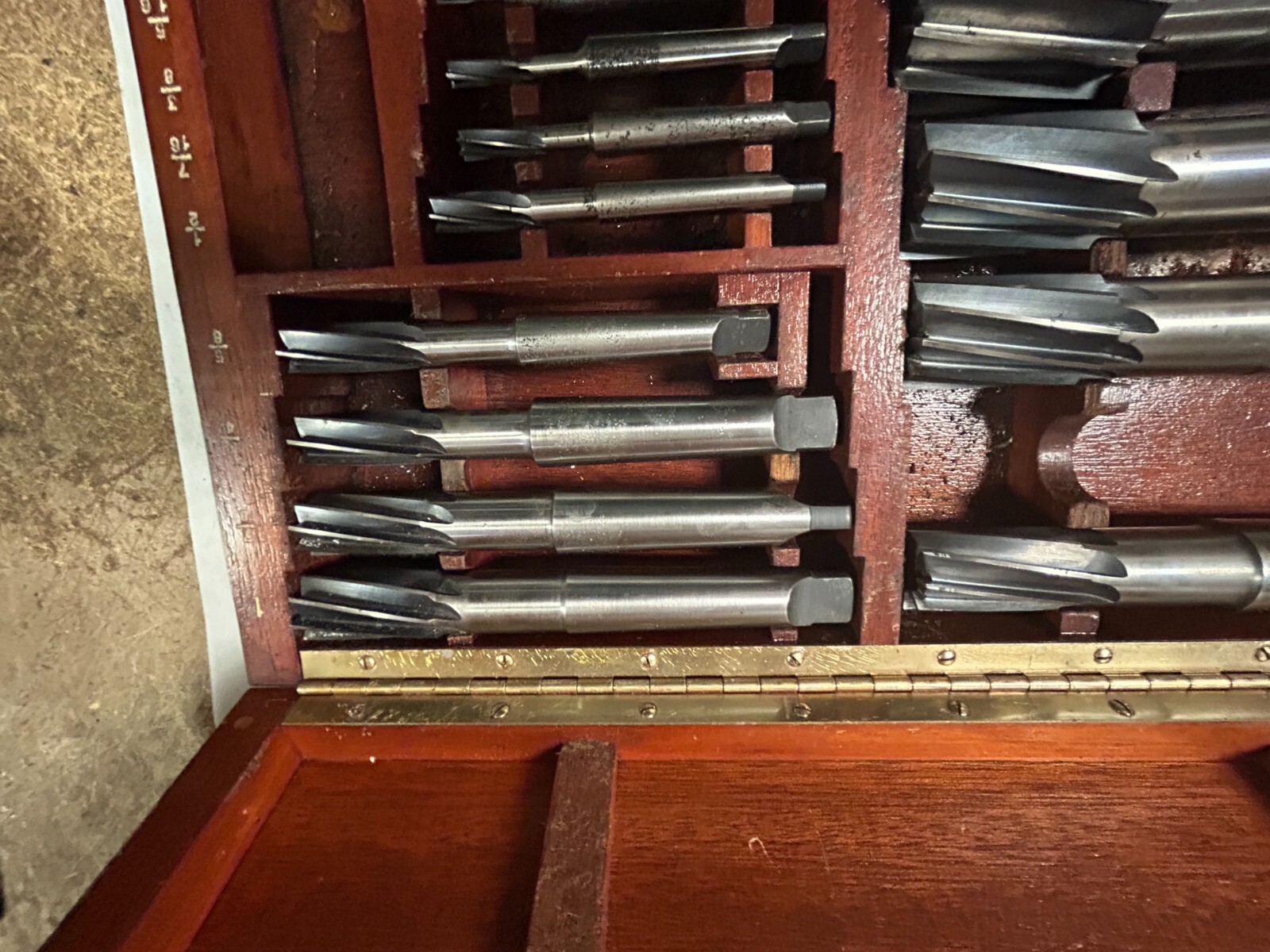 MACHINIST BsmT LATHE MILL Pratt & Whitney Jig Bore Reamer Set in Case