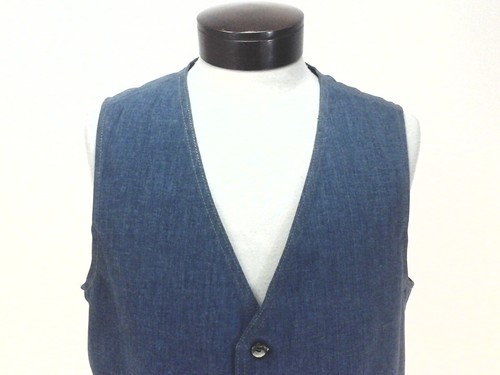 LEE Set Denim Vest Vintage 70s Western Sanfor Set Button Up USA Men's 44R fits L - Picture 3 of 9