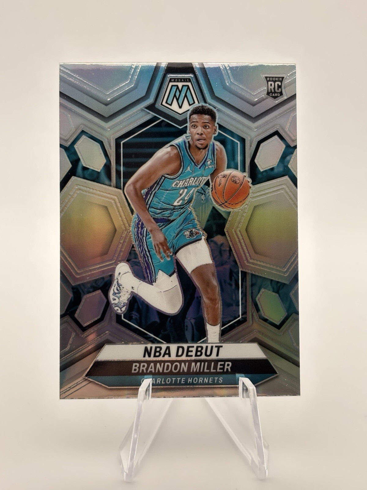 2023-24 Mosaic Brandon Miller Silver Prizm NBA Debut RC #252