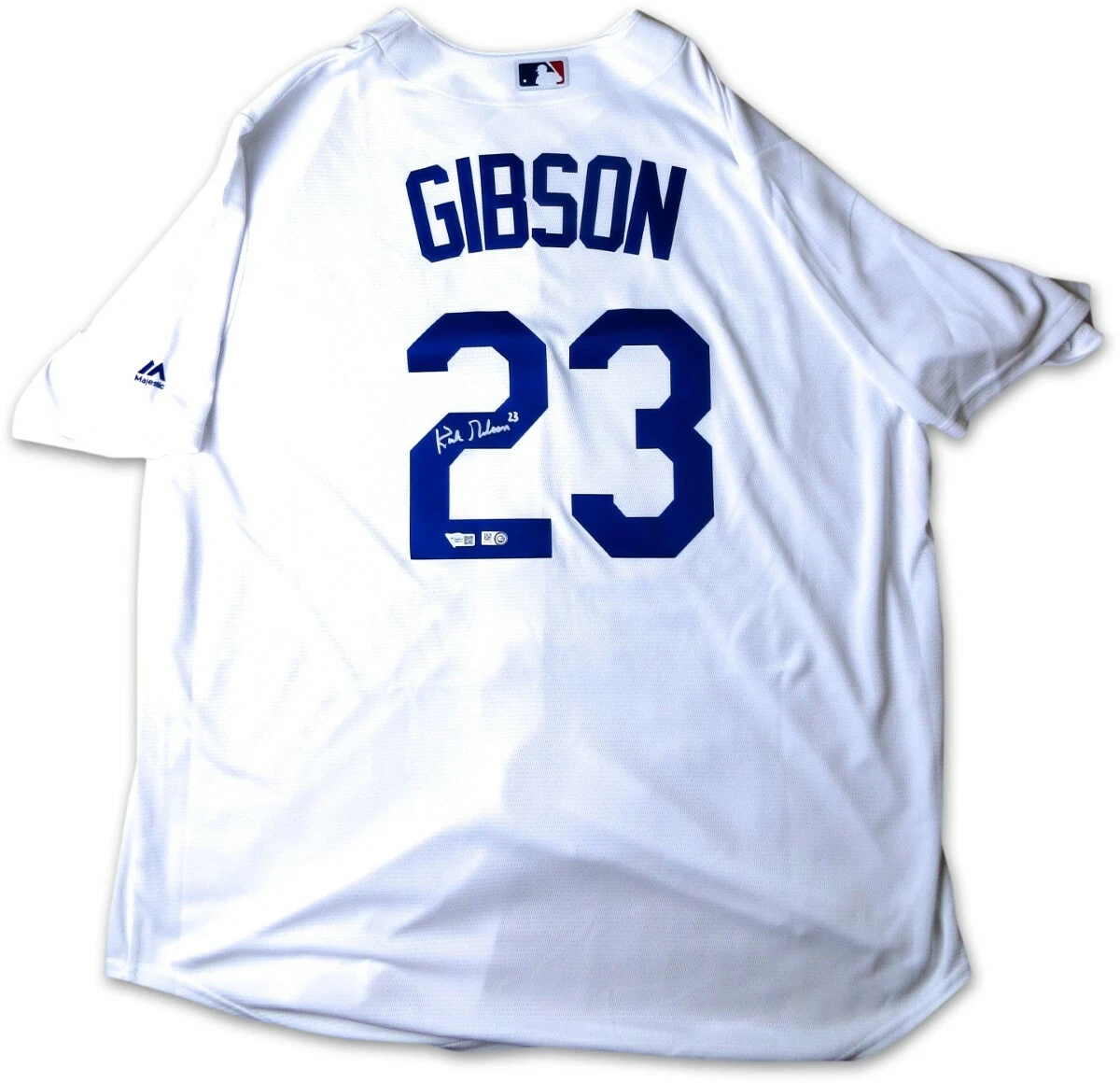 Dodgers No23 Kirk Gibson White/Pink Fashion Women's Stitched Jersey