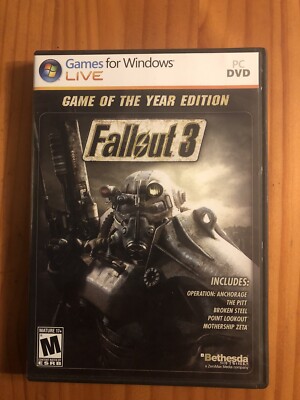 Fallout 3 Games For Windows Game Of The Year PC DVD