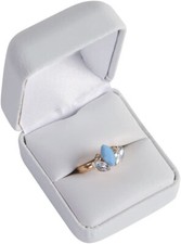 Ring Boxes 24 White Faux Leather 2 " x 1 " x 1 " Jewelry Box Rings Gift