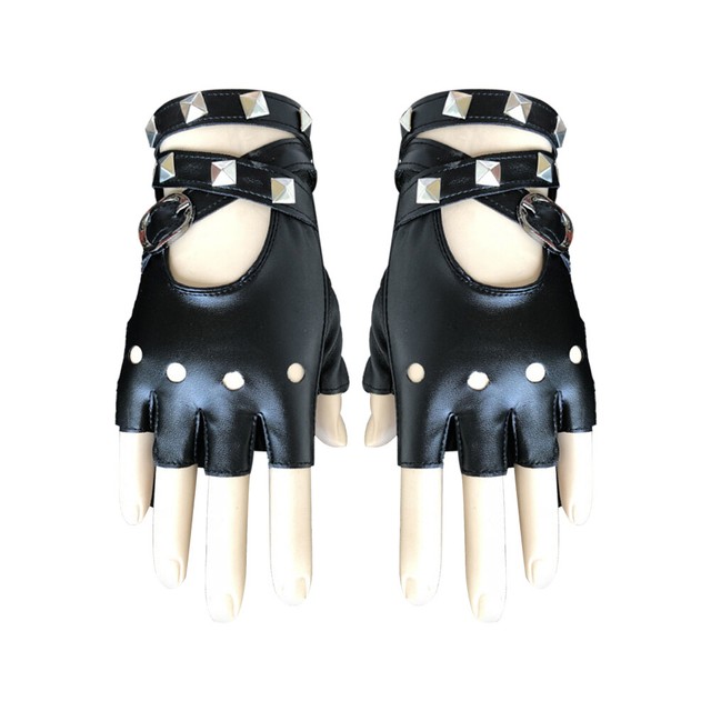 fingerless leather gloves mens