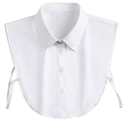 Shinywear Fake Collar Detachable Collar Blouse Dickey 1 White Pointed Collar - Bild 2 von 8