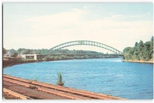 Postcard Tyngsboro Bridge over Scenic Merrimack River Unposted VTG VPC02.
