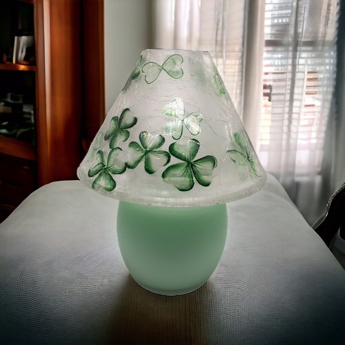 Illuminations Retired Candle Island Flowers + Crackled Glass Shade CELTIC DREAMS - Picture 21 of 21