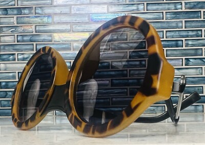 Oversized Oval Hipster Sunglasses Tortoiseshell Sunglasses  display picture 1