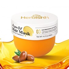 Herbishh Argan Oil Hair Repair Mask Deep Conditioner for Damaged Hair 300ml