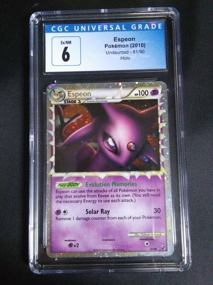 Pokemon TCG Espeon Prime 2010 HGSS Undaunted 81/90 Holo CGC Pokemon TCG Espeon Prime 2010 HGSS Undaunted 81/90 Holo CGC