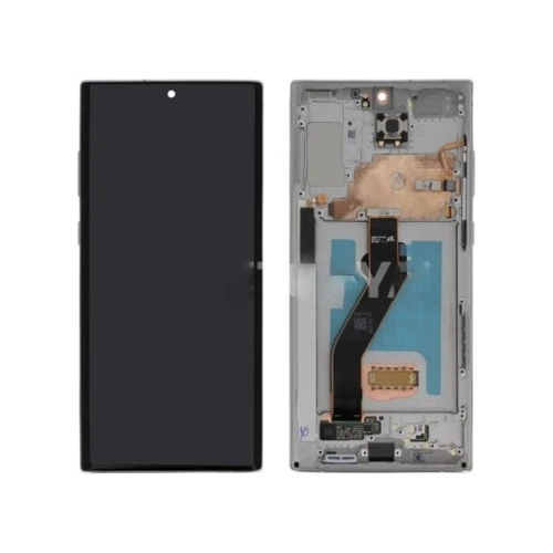 Ecran Complet Argent OLED Galaxy Note 10+ (N975F/N976B) (Avec ch?ssis)