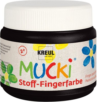 KREUL Stoff-Fingerfarbe ''MUCKI'' schwarz 150 ml
