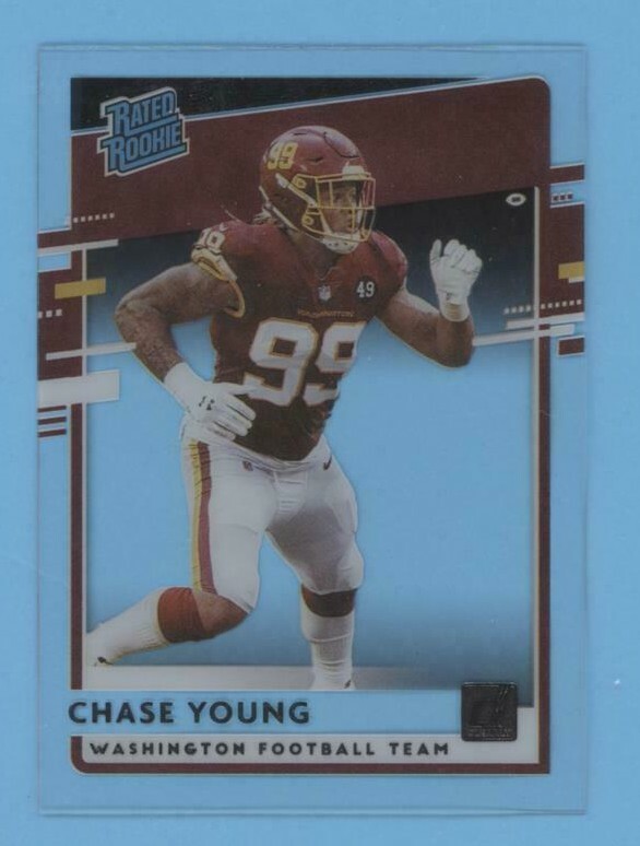 Chase Young 2020 Panini Chronicles CLEARLY DONRUSS RATED ROOKIE #RR-CY REDSKINS