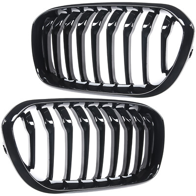 Nieren Grill Einzelsteg passend für BMW 1er F20 F21 LCI 2015 Klavierschwarz