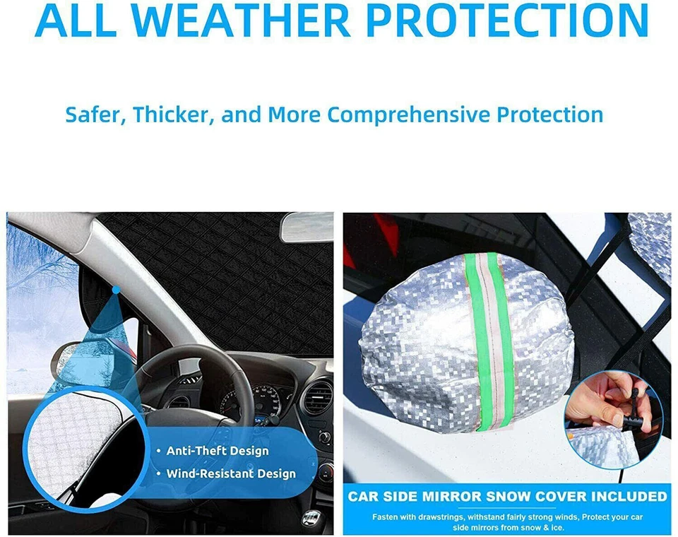 62-дюймовый солнцезащитный козырек на лобовое стекло автомобиля пикапа грузовика защита от льда дождя снега - Изображение 3 из 4