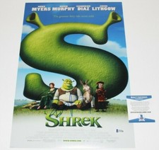 ACTOR EDDIE MURPHY HAND SIGNED 'SHREK' 12x18 MOVIE POSTER BECKETT COA DONKEY
