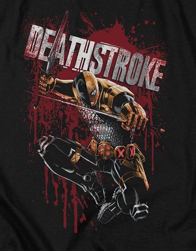 Deathstroke "Blood Spattered" Pullover Hoodie, Sweatshirt or Long Sleeve T-Shirt - Picture 2 of 10