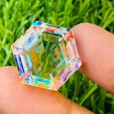 Hexagonal Cut 50.00 Ct+ Multicolor Brazilian Mystic Topaz Loose Gemstone Rainbow