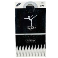 Revolution DanceWear Women's L/XL Fishnet Tights Black Second Skin Style 1081