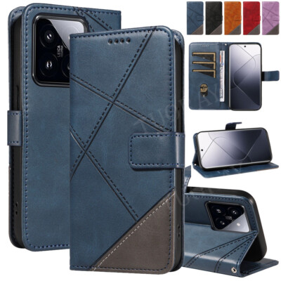 Leder Hülle Für Redmi Note 14 13 12 11 Pro Tasche Schutzhülle Etui Case Cover