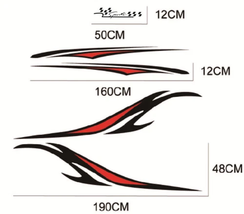 Custom Vinyl Stickers Stripes Graphics Styling Decals Car Trim Accessories 2pcs - Bild 3 von 10