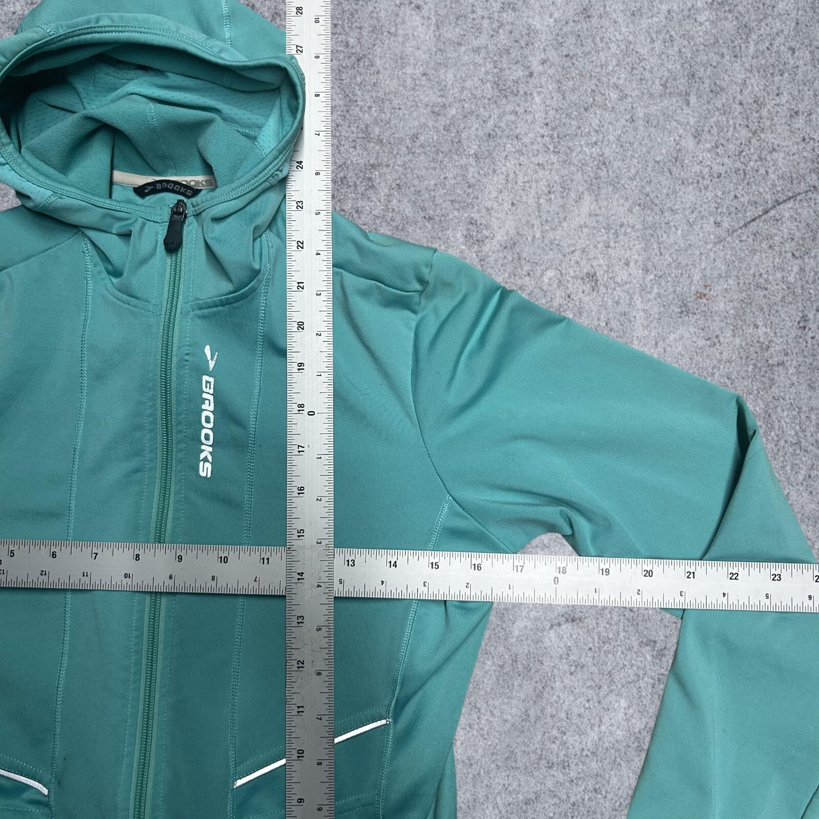 Brooks Full Zip Running Performance Jacket Hooded… - image 3