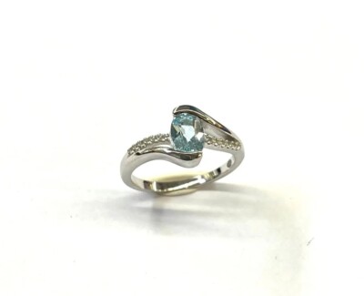 Bague Avec Turquoise Taille 59 - Argent Plaqué - Neuf Sans Emballage