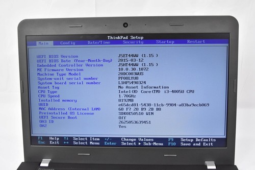 Lenovo Thinkpad E450 Laptop i3-4005U 1.7GHz 8GB 500GB HD 14" No OS Bad Battery - Picture 2 of 9