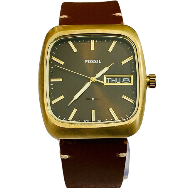 Brown Leather Quartz Fashion Watch 