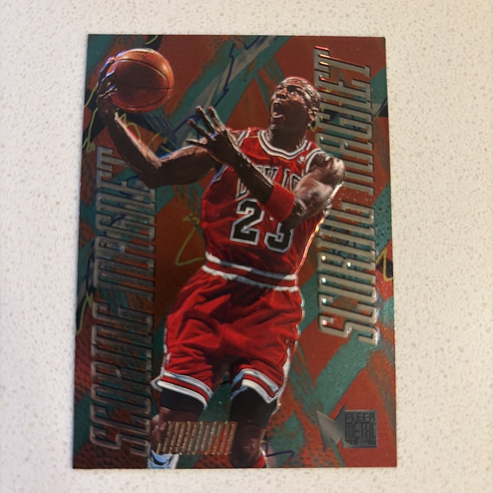 Michael Jordan 1995-96 Fleer Metal Scoring Magnet #4
