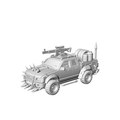 MRY-SFW 1/160 Post-Apocalyptic Wasteland Modified Pickup Truck Spikes Weapons