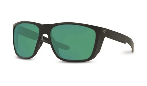 Costa Del Mar Ferg XL Sonnenbrille matt schwarz grün polarisiert 580P **OHNE BOX**