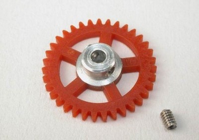 SCALEAUTO - Nylon Gauge Gear 35th. For 3/32'' Axle M50. diam. 18.5mm -red-