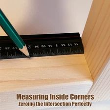 12 Inch Edge Ruler - Woodworking Precision Straight Edge Tool, Aluminum Alloy...