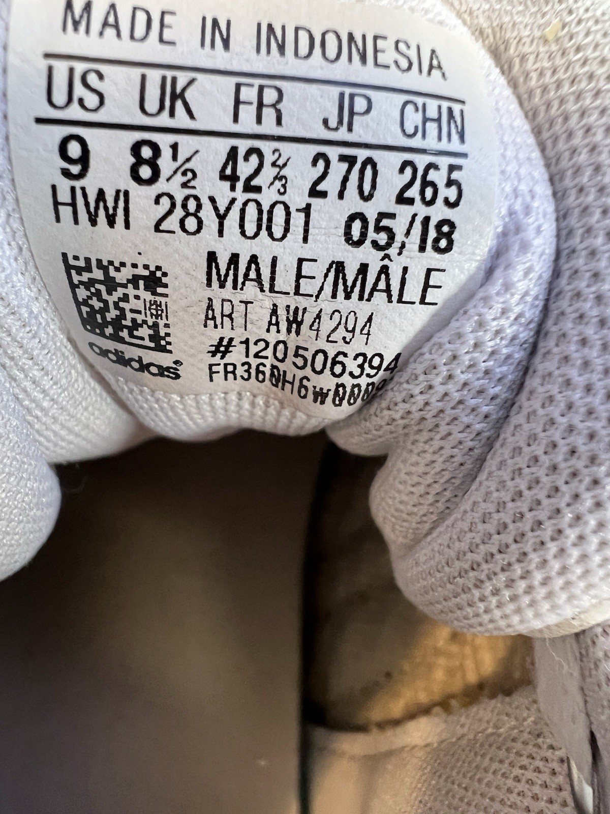 Adidas  Cloudfoam Men’s White/ Black Size 9 Pre-Owned  thumbnail 8