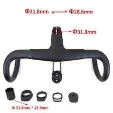 Road Bike Full Carbon Fiber Handlebar Integrated Drop Handlebars 31.8mm/28.6mm