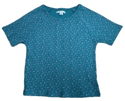 American Eagle Girls Top (Size Medium) Slim Fit Cotton Blend Blue