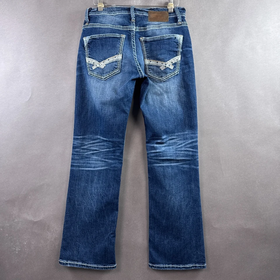 Buckle BKE Jeans Mens 28x29 Blue Carter Bootleg Denim Pants Washed Out (Tag27S) - Image 3 of 4