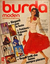 BURDA MODEN Dezember 1980 Italienisch - Vintage 80er Jahre - komplette Spuren