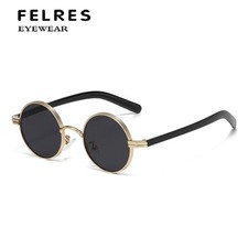 Metal Round Small Frame Punk Sunglasses Unisex Retro Traveling Party Glasses New