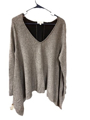 Top Secret Society Cashmere & Wool V-Neck Long Sleeved Sweater Dolman Sz Medium