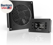 AIRPLATE T3, Quiet Cooling Fan System 6" with Thermostat Control, for Home Theat