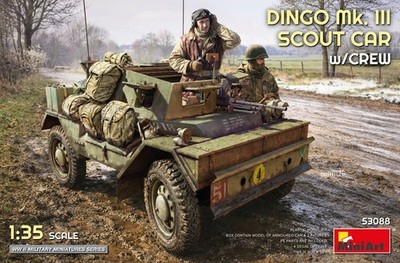 1:35 MINIART Dingo Mk. Iii Scout Car W/Crew Kit MA53088 Model