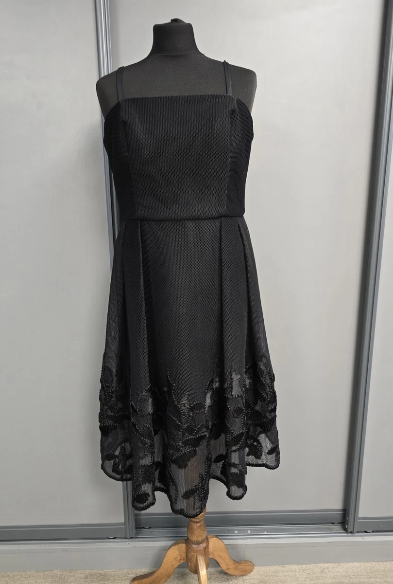 navy blue lace formal dress Long Sleeveless Open Back Gown By Poly USA 7454 XS / Navy main image 1
