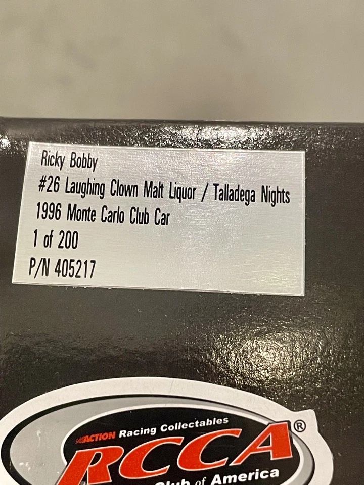 Ricky Bobby 26 Laughing Clown Club Car Talladega Nights NASCAR Diecast 1:24 Rare - Image 4 of 4