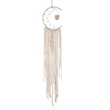 Dream Catchers for Bedroom Cream-Colored Boho Macrame Wall Hanging with