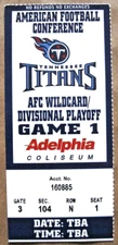 MUSIC CITY MIRACLE AFC Wild Card Game Bills Titans Ticket Stub 1/8/2000 NM RARE