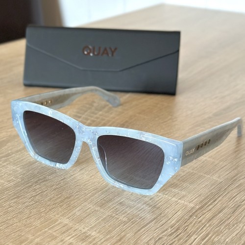 QUAY No Apologies Artic Tort Frame Blue Gradient Lens Limited Edition Sunglasses - Picture 6 of 10